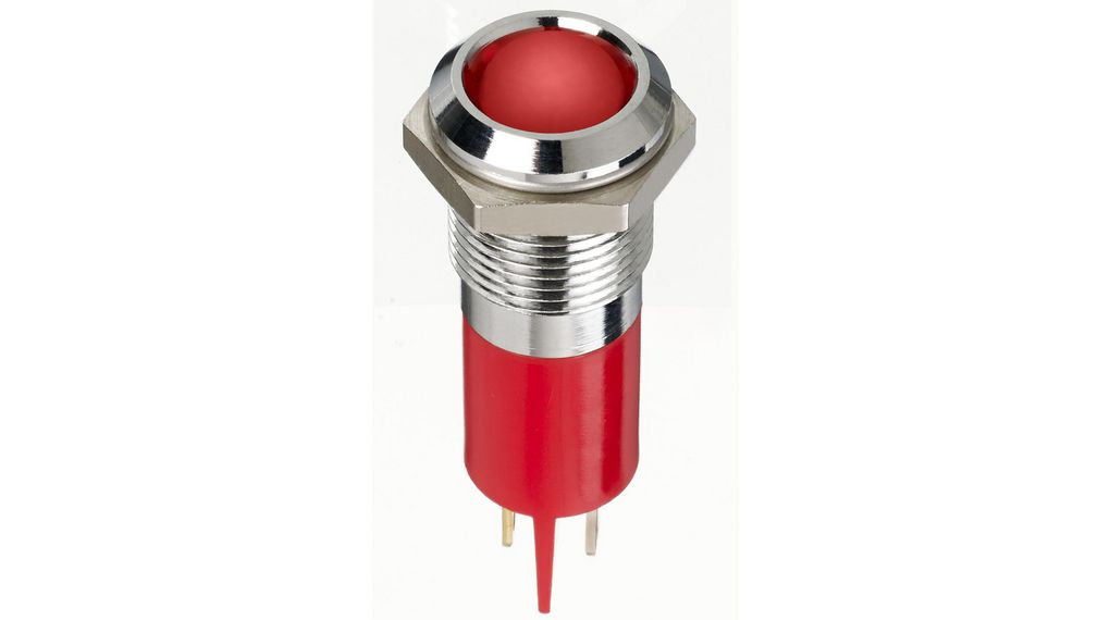 LED Indicator Soldering Red DC 2V 14mm 800mcd